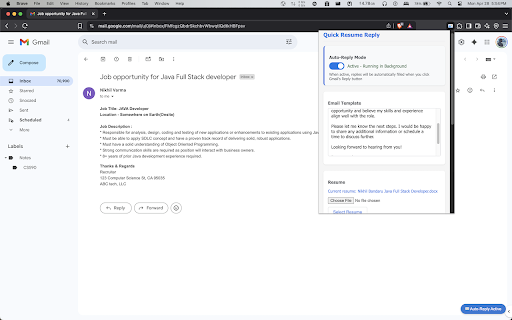 Quick Gmail Reply  from Chrome web store to be run with OffiDocs Chromium online