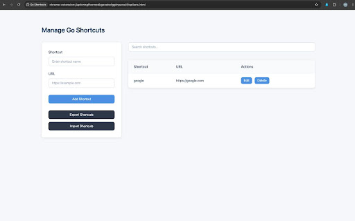 QuickGo  from Chrome web store to be run with OffiDocs Chromium online