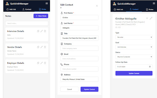 QuickJobManager  from Chrome web store to be run with OffiDocs Chromium online
