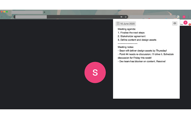 QuickJot  from Chrome web store to be run with OffiDocs Chromium online