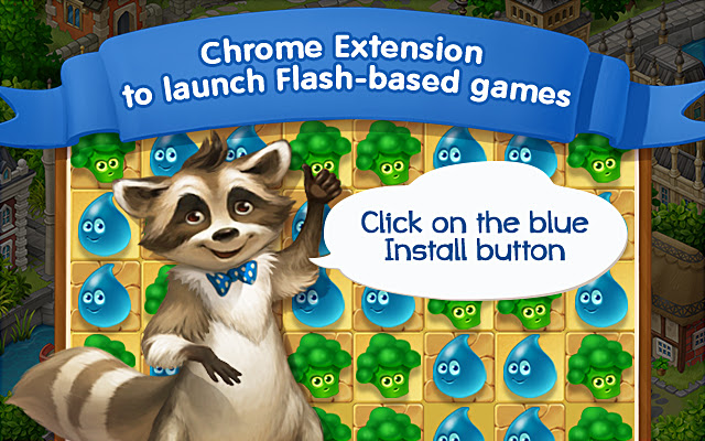 Quick launch of Flash based games  from Chrome web store to be run with OffiDocs Chromium online
