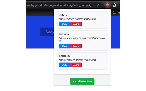 Quick Links Manager  from Chrome web store to be run with OffiDocs Chromium online