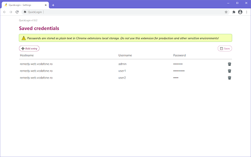 QuickLogin  from Chrome web store to be run with OffiDocs Chromium online