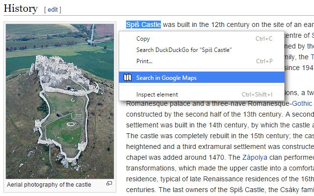 Quick Map Search  from Chrome web store to be run with OffiDocs Chromium online