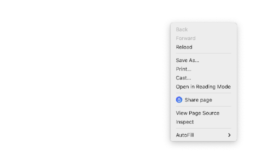Quick Menu Share  from Chrome web store to be run with OffiDocs Chromium online