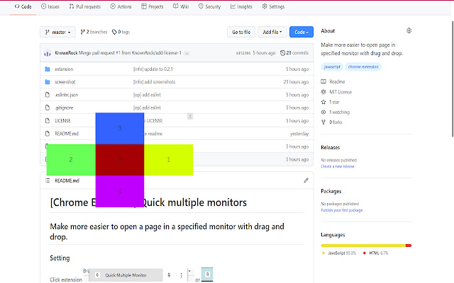 quick multiple monitor  from Chrome web store to be run with OffiDocs Chromium online