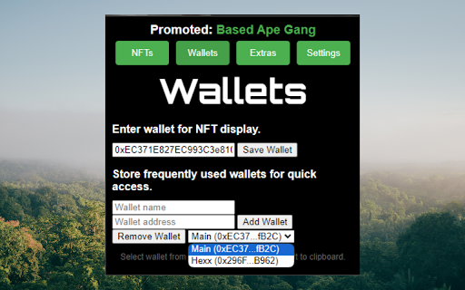 Quick NFTs  from Chrome web store to be run with OffiDocs Chromium online