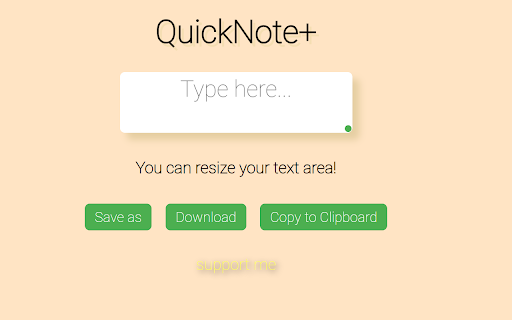QuickNote  from Chrome web store to be run with OffiDocs Chromium online