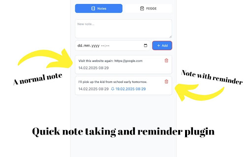 Quick Notes + Reminder  from Chrome web store to be run with OffiDocs Chromium online