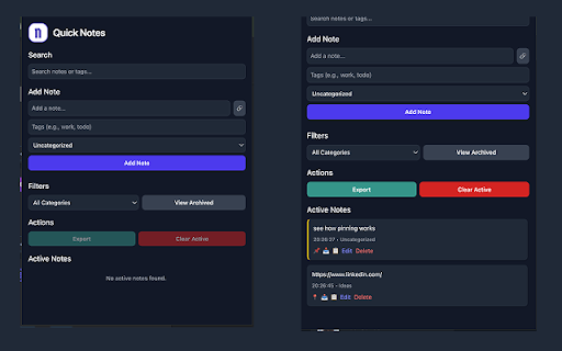 Quick Notes Taker  from Chrome web store to be run with OffiDocs Chromium online
