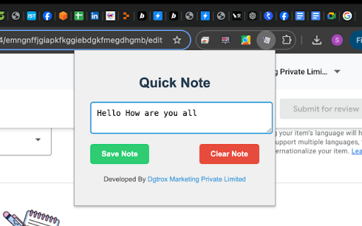 Quick Note Taker  from Chrome web store to be run with OffiDocs Chromium online