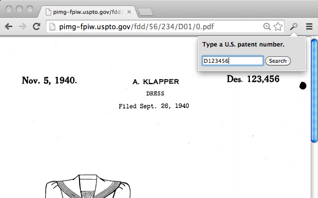 Quick Patent Search  from Chrome web store to be run with OffiDocs Chromium online