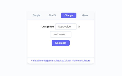 Quick Percentage Calculator  from Chrome web store to be run with OffiDocs Chromium online