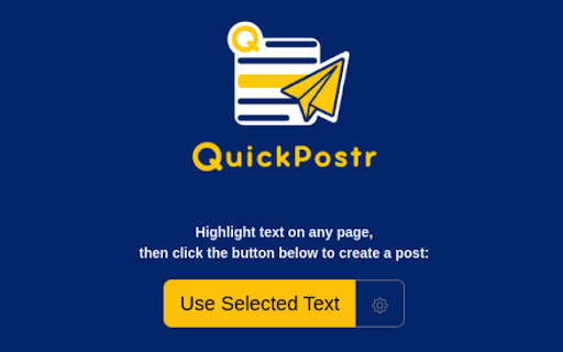 QuickPostr  from Chrome web store to be run with OffiDocs Chromium online