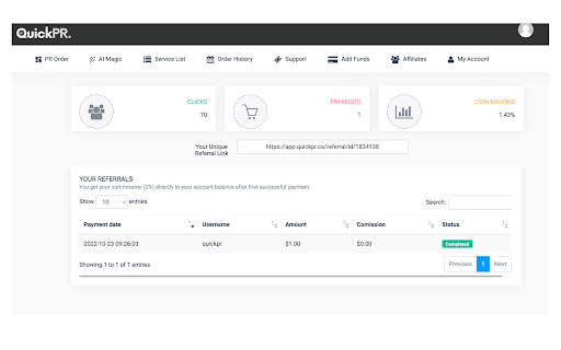 QuickPR  from Chrome web store to be run with OffiDocs Chromium online