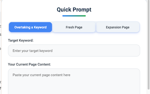 QuickPrompt  from Chrome web store to be run with OffiDocs Chromium online