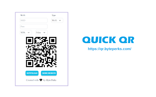 Quick QR Free QR Code Generator  from Chrome web store to be run with OffiDocs Chromium online