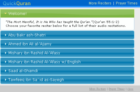 QuickQuran  from Chrome web store to be run with OffiDocs Chromium online