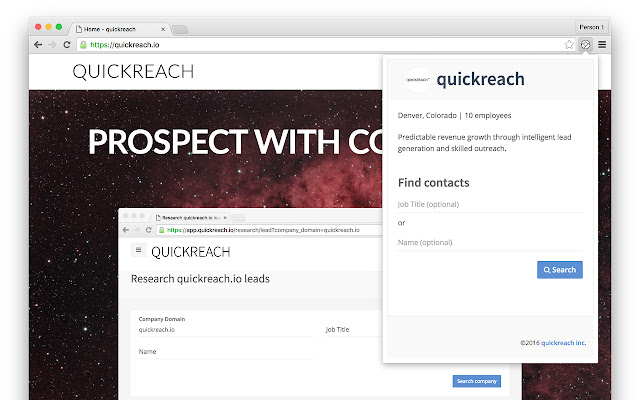 quickreach  from Chrome web store to be run with OffiDocs Chromium online