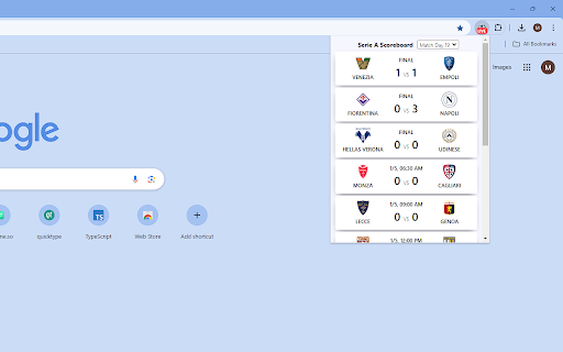Quick Score  from Chrome web store to be run with OffiDocs Chromium online