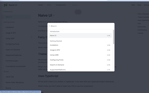 quick search 4 naive ui  from Chrome web store to be run with OffiDocs Chromium online