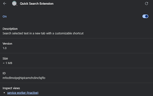 QuickSearch Extension from Chrome web store to be run with OffiDocs Chromium online QuickSearch Extension from Chrome web store to be run with OffiDocs Chromium online