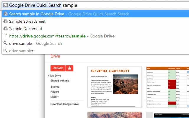 Quick Search for Google Drive™  from Chrome web store to be run with OffiDocs Chromium online