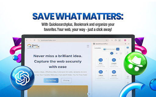QuickSearchPlus  from Chrome web store to be run with OffiDocs Chromium online