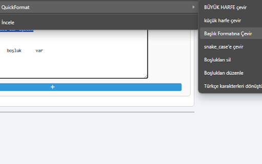 Quick Text Format  from Chrome web store to be run with OffiDocs Chromium online