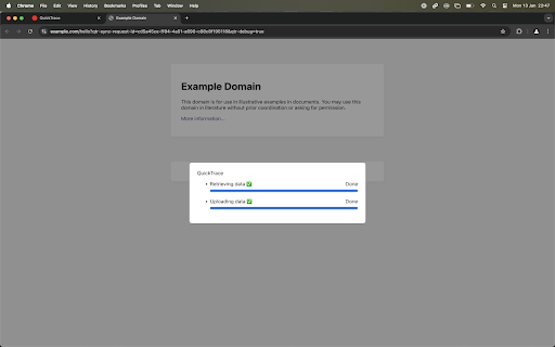 QuickTrace  from Chrome web store to be run with OffiDocs Chromium online