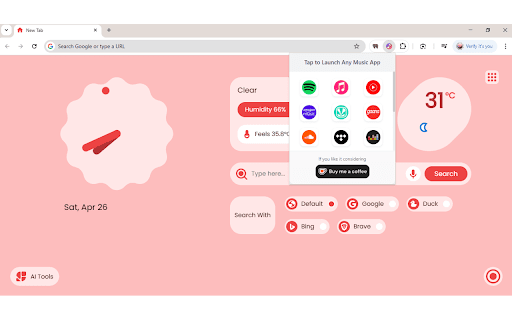 QuickTune  from Chrome web store to be run with OffiDocs Chromium online