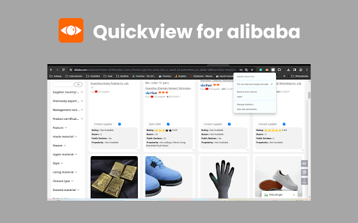 Quickview for Alibaba  from Chrome web store to be run with OffiDocs Chromium online