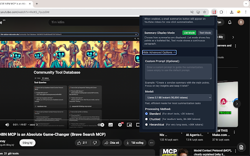 Quick Youtube Summary YouTube Video Summarizer  from Chrome web store to be run with OffiDocs Chromium online