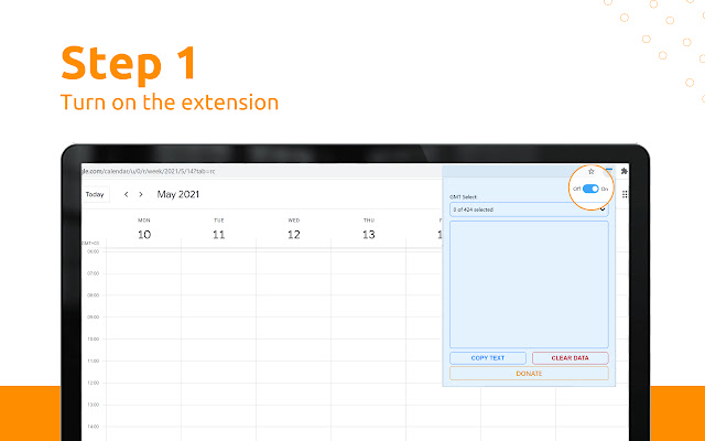 QuikCal  from Chrome web store to be run with OffiDocs Chromium online