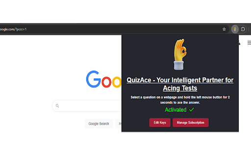 QuizAce Your Intelligent Partner for Acing Tests  from Chrome web store to be run with OffiDocs Chromium online