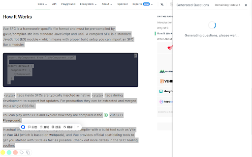 QuizFlash  from Chrome web store to be run with OffiDocs Chromium online