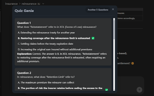 Quiz Genie for ChatGPT  from Chrome web store to be run with OffiDocs Chromium online
