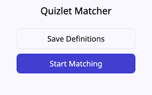 Quizlet Matcher  from Chrome web store to be run with OffiDocs Chromium online