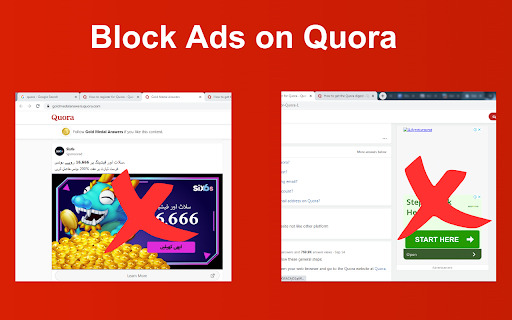 Quora AdBlocker Remove Ads  Popups  from Chrome web store to be run with OffiDocs Chromium online