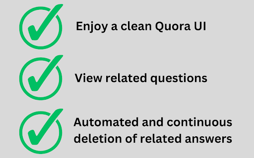 Quora Remove Related Answers  from Chrome web store to be run with OffiDocs Chromium online