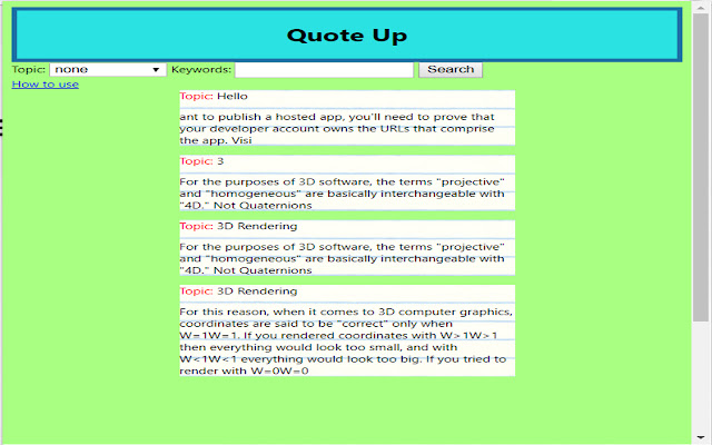 Quote Card  from Chrome web store to be run with OffiDocs Chromium online