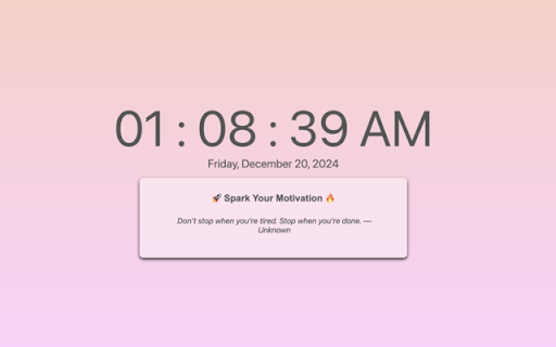 Quote Clock  from Chrome web store to be run with OffiDocs Chromium online