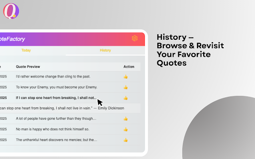 QuoteFactory  from Chrome web store to be run with OffiDocs Chromium online