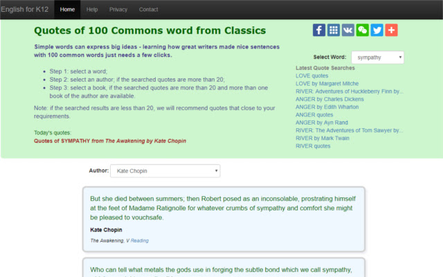 Quotes from Classics  from Chrome web store to be run with OffiDocs Chromium online