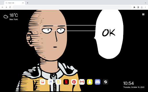 "One Punch Man" 4K Wallpaper HomePage  from Chrome web store to be run with OffiDocs Chromium online