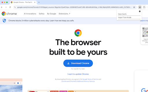Quotser  from Chrome web store to be run with OffiDocs Chromium online