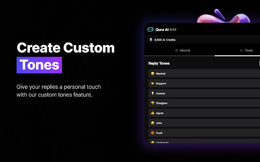 Qura AI Instant AI Replies for Social Media from Chrome web store to be run with OffiDocs Chromium online Qura AI Instant AI Replies for Social Media from Chrome web store to be run with OffiDocs Chromium online