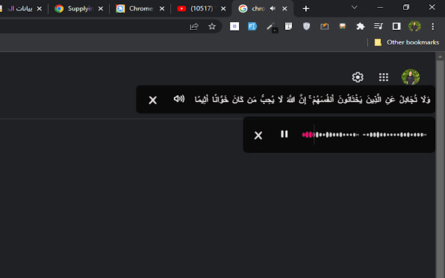 Quran Snippets  from Chrome web store to be run with OffiDocs Chromium online