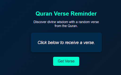 Quran Verse Recited  from Chrome web store to be run with OffiDocs Chromium online
