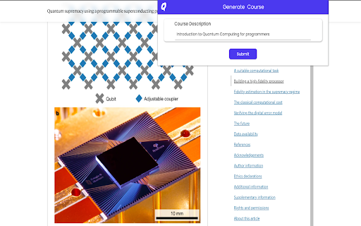 Quriosity  from Chrome web store to be run with OffiDocs Chromium online